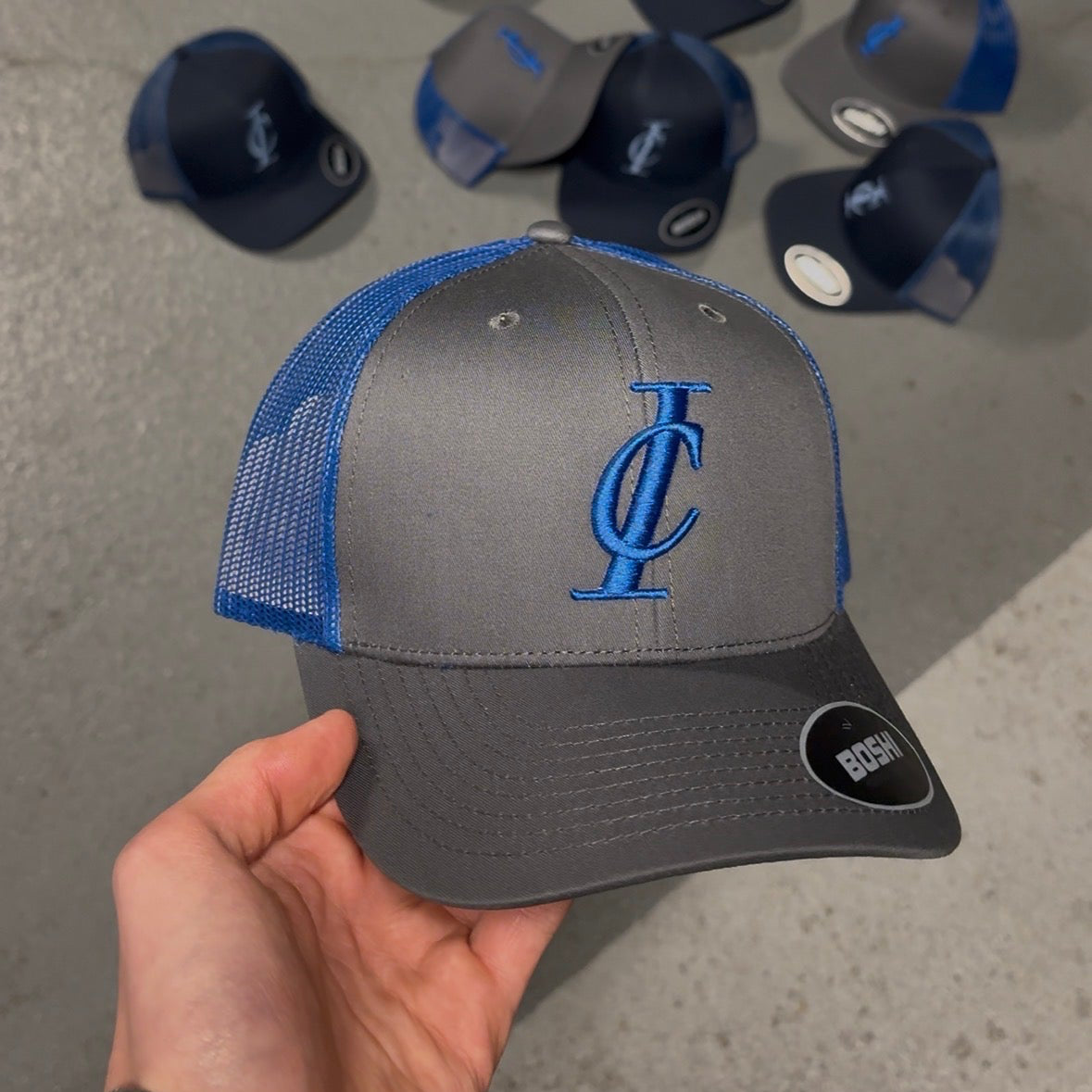 Cobalt Grey Logo Cap
