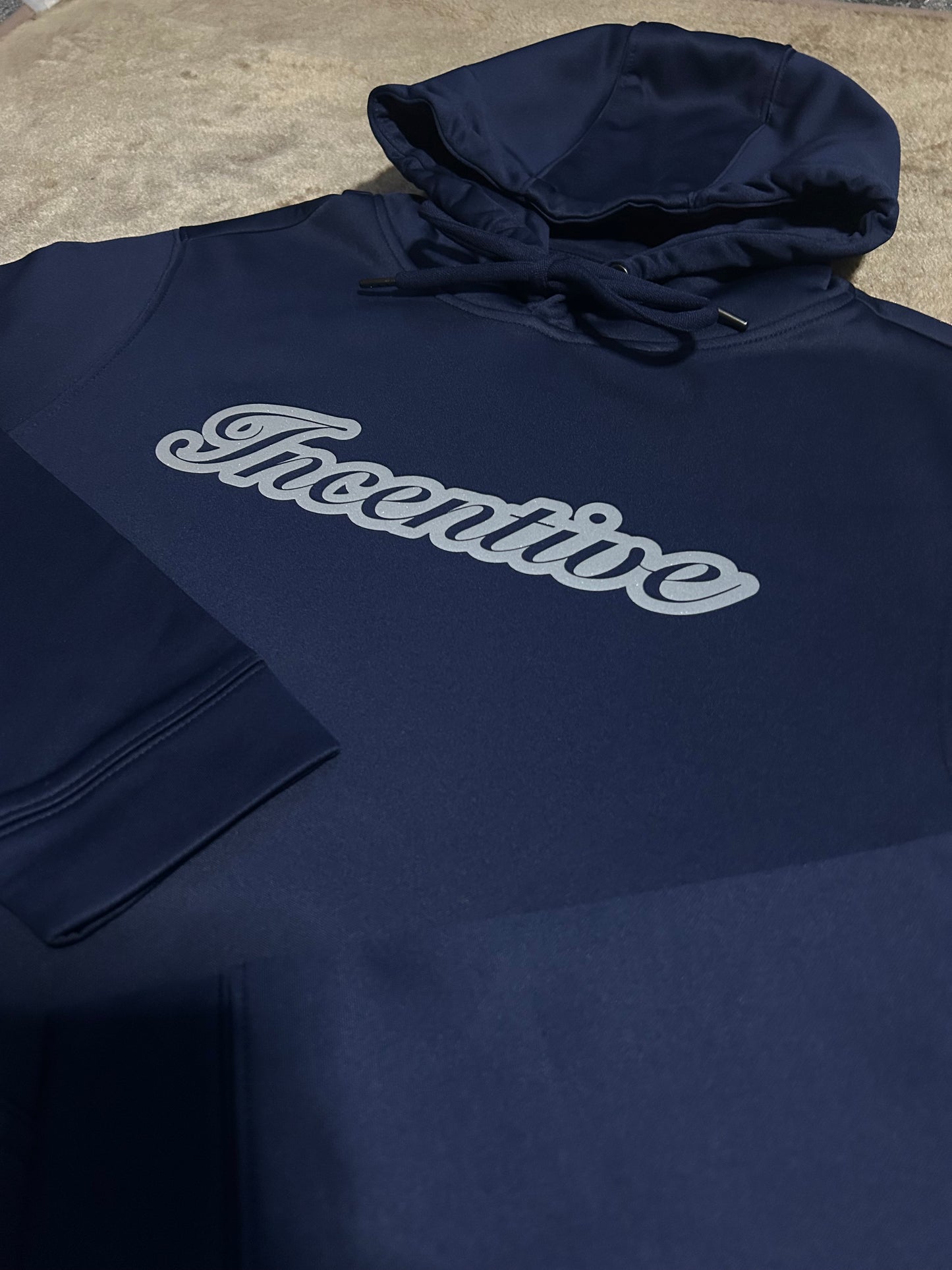 Navy Reflective Essential Logo Hoodie