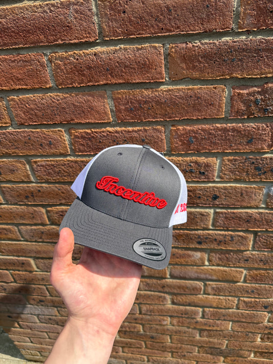 RED / GREY / WHITE HOLO CAP